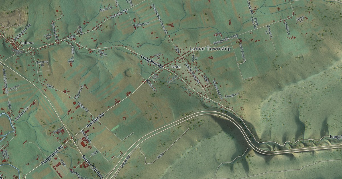 Map of Lamar, Pennsylvania in 2026