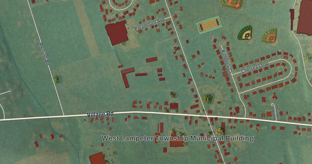 Map of Lampeter, Pennsylvania in 2026
