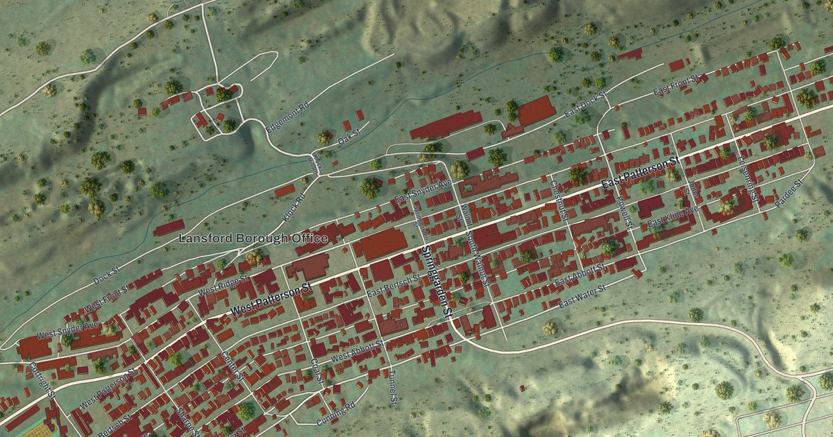 Map of Lansford, Pennsylvania in 2026