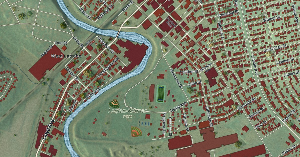 Map of Latrobe, Pennsylvania in 2026