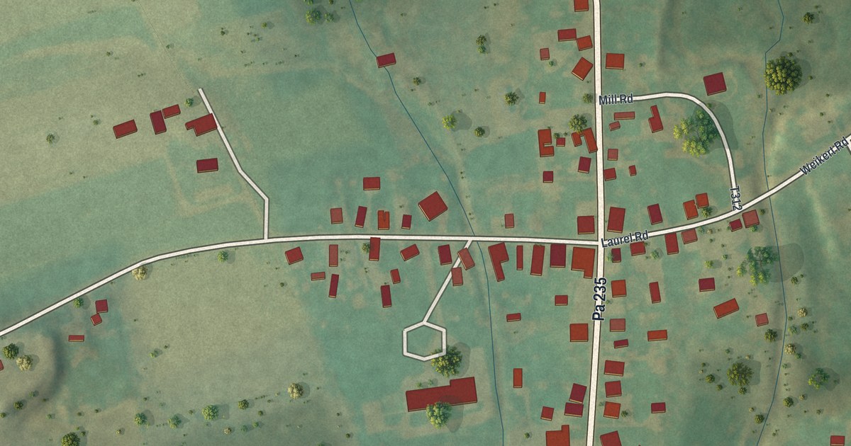 Map of Laurelton, Pennsylvania in 2026