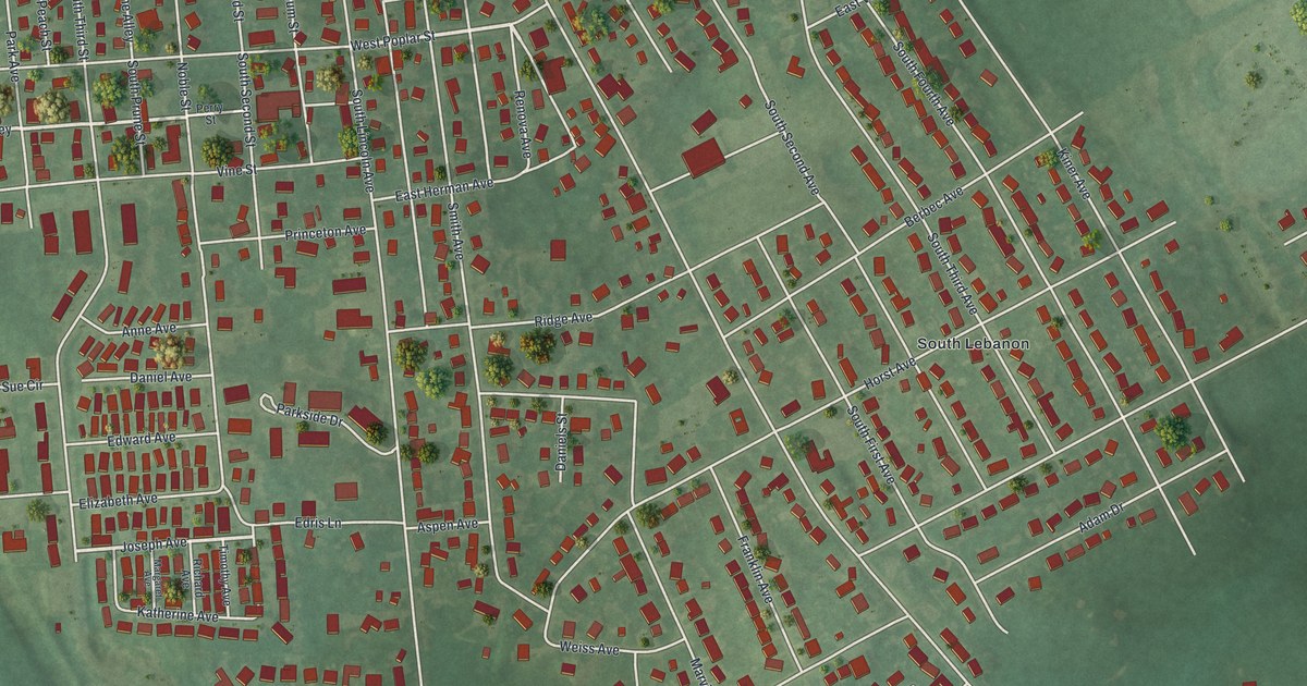 Map of Lebanon South, Pennsylvania in 2026