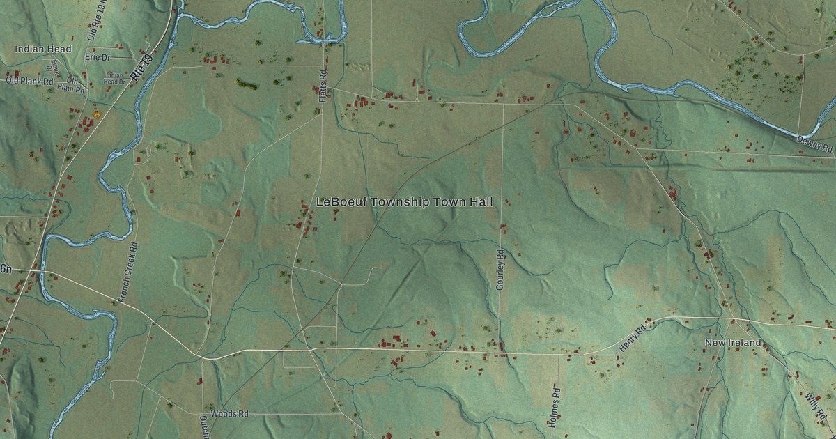 Map of LeBoeuf, Pennsylvania in 2026