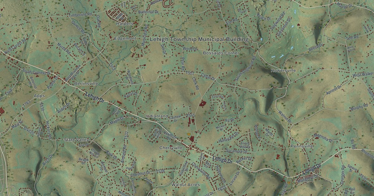 Map of Lehigh, Northampton County, Pennsylvania in 2026