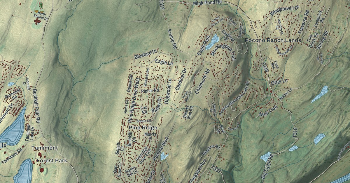 Map of Lehman, Pike County, Pennsylvania in 2026