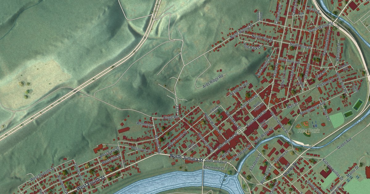 Map of Lewistown, Pennsylvania in 2026