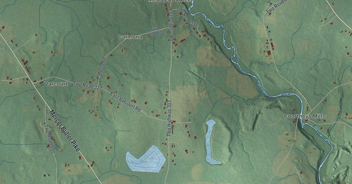Map of Liberty, Mercer County, Pennsylvania in 2026