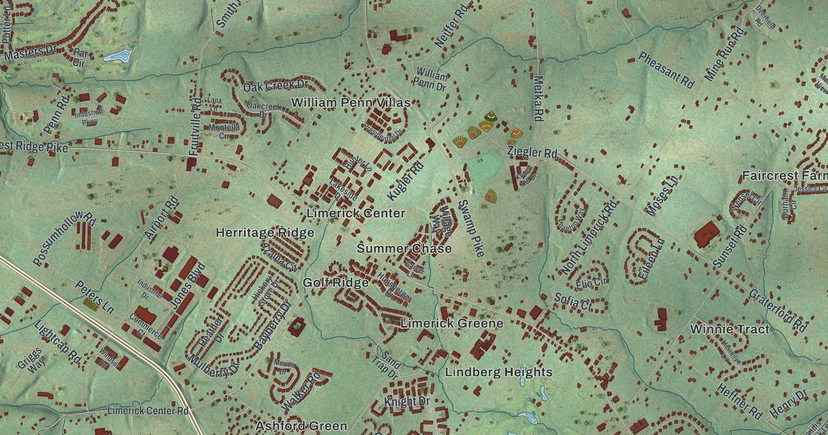 Map of Limerick, Pennsylvania in 2026