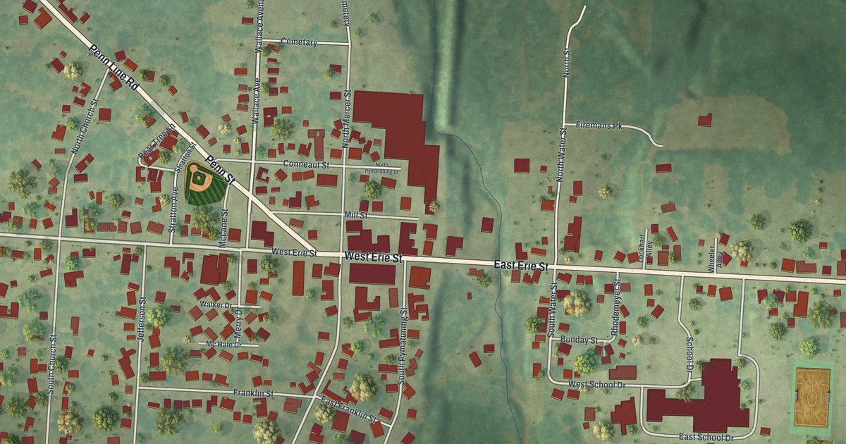 Map of Linesville, Pennsylvania in 2026