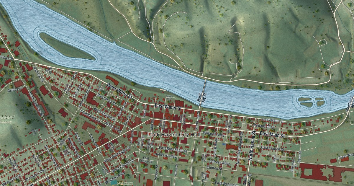 Map of Lock Haven, Pennsylvania in 2026