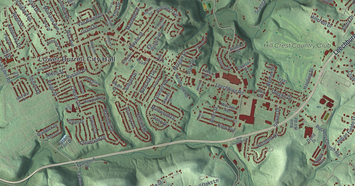 Map of Lower Burrell, Pennsylvania in 2026