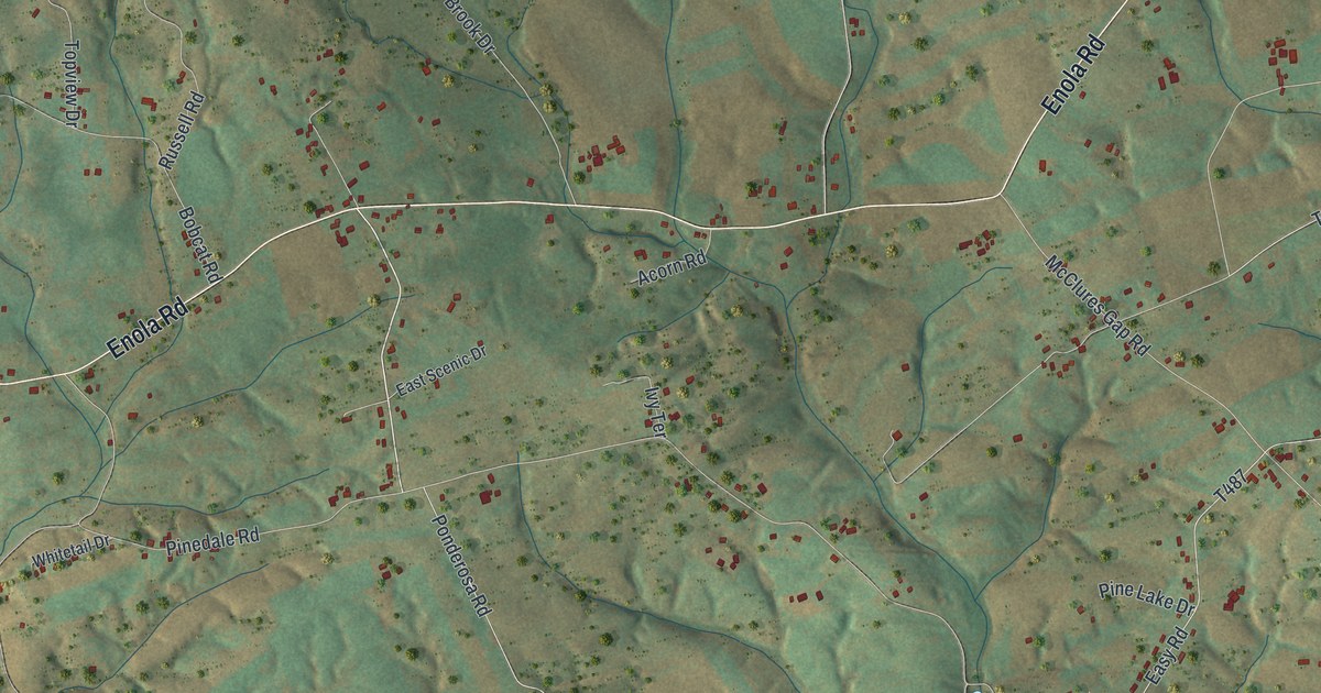 Map of Lower Frankford, Pennsylvania in 2026