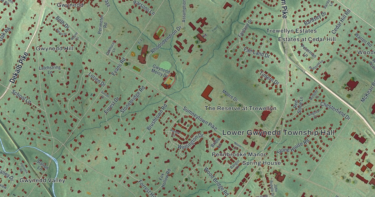 Map of Lower Gwynedd, Pennsylvania in 2026