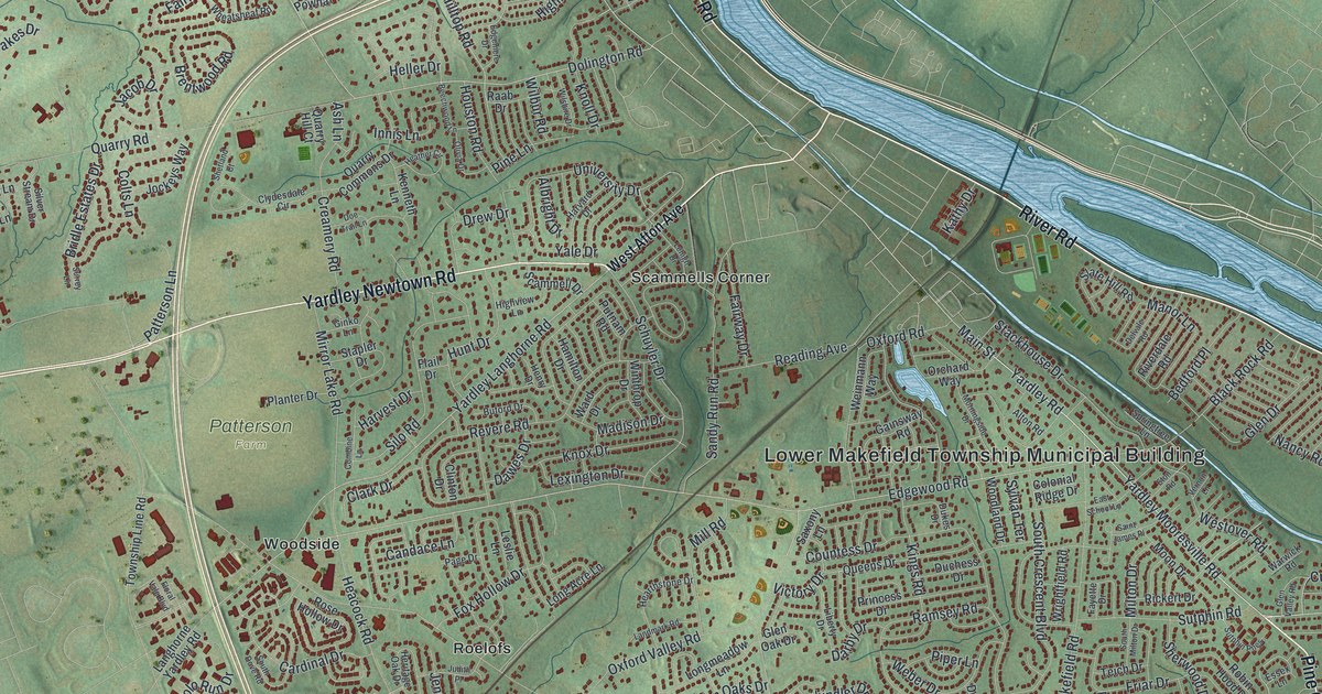 Map of Lower Makefield, Pennsylvania in 2026