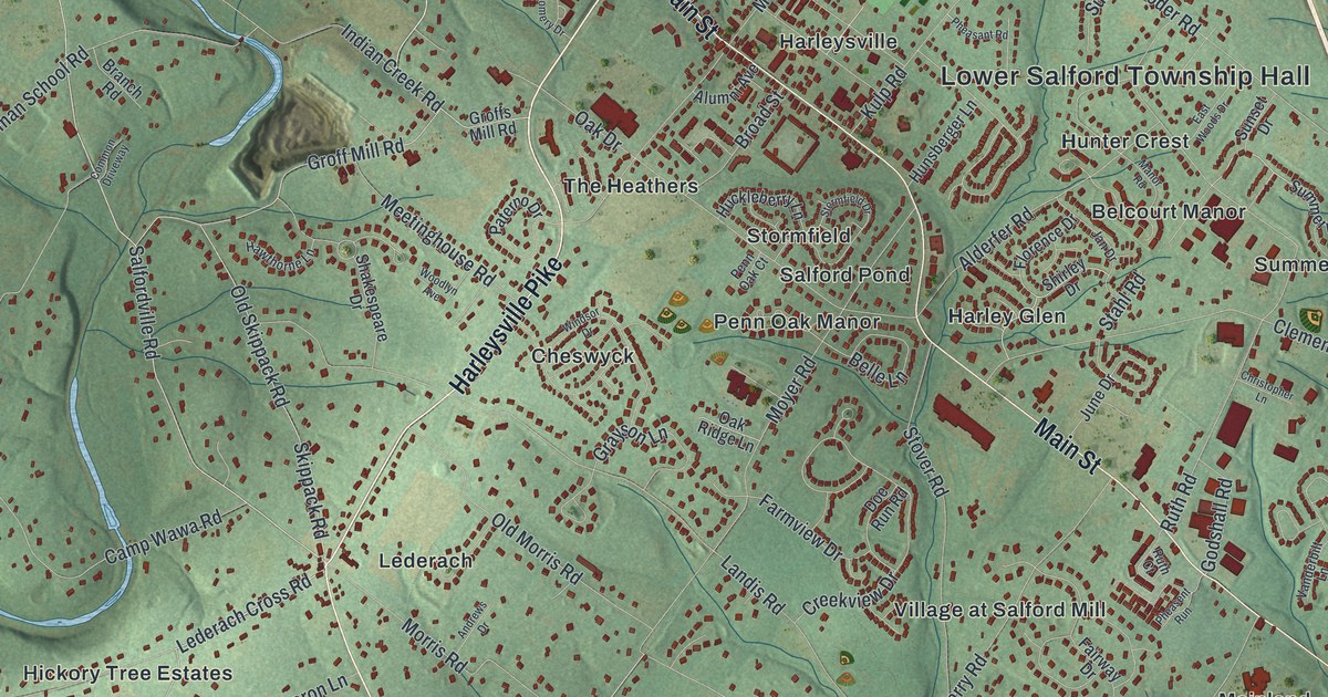 Map of Lower Salford, Pennsylvania in 2026