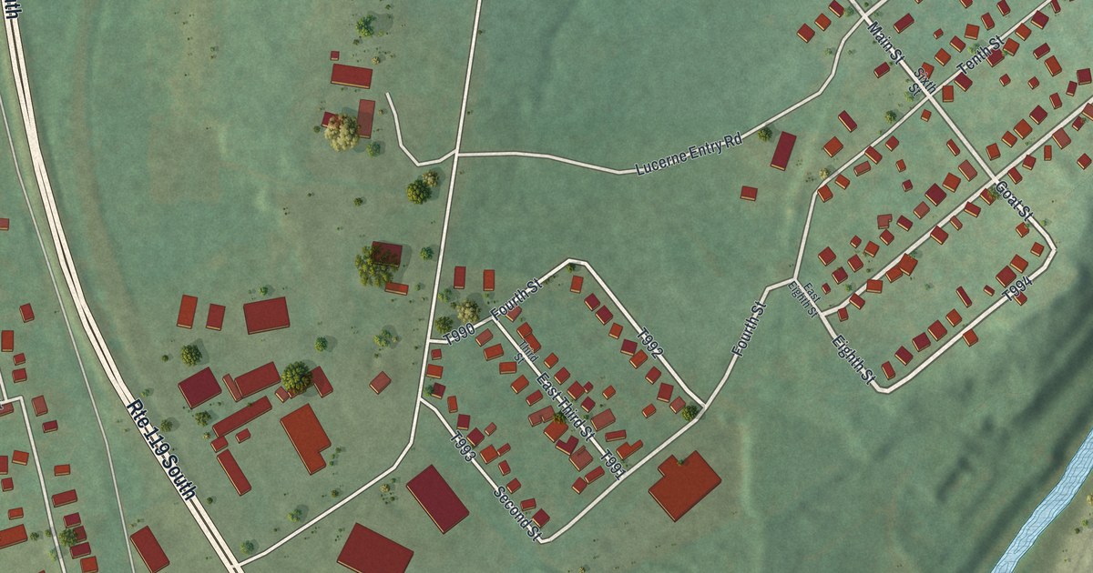 Map of Lucerne Mines, Pennsylvania in 2026