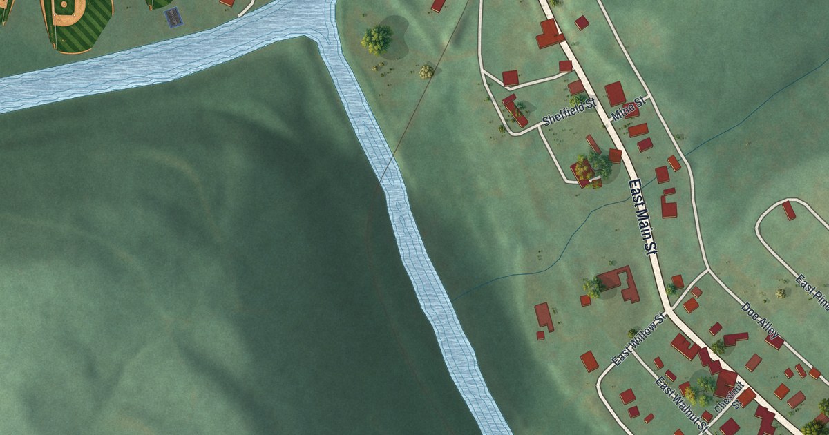 Map of Mahaffey, Pennsylvania in 2026