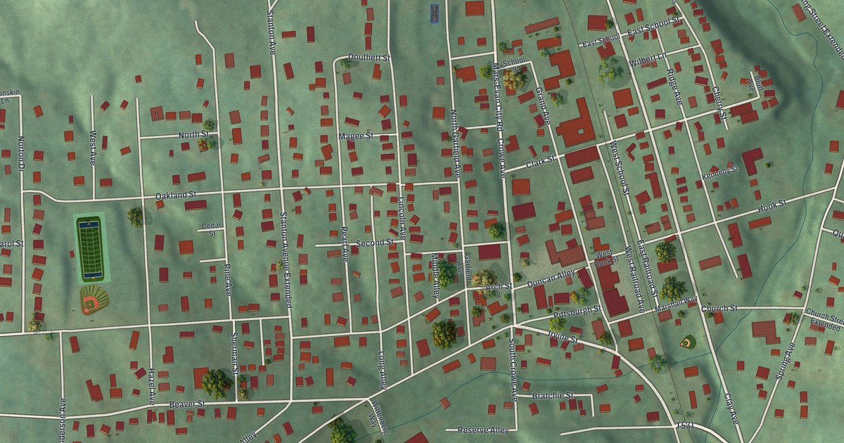 Map of Mars, Pennsylvania in 2026