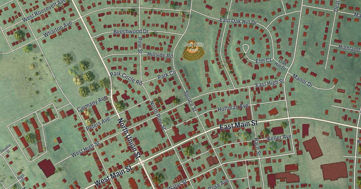 Map of Middletown, Dauphin County, Pennsylvania in 2026