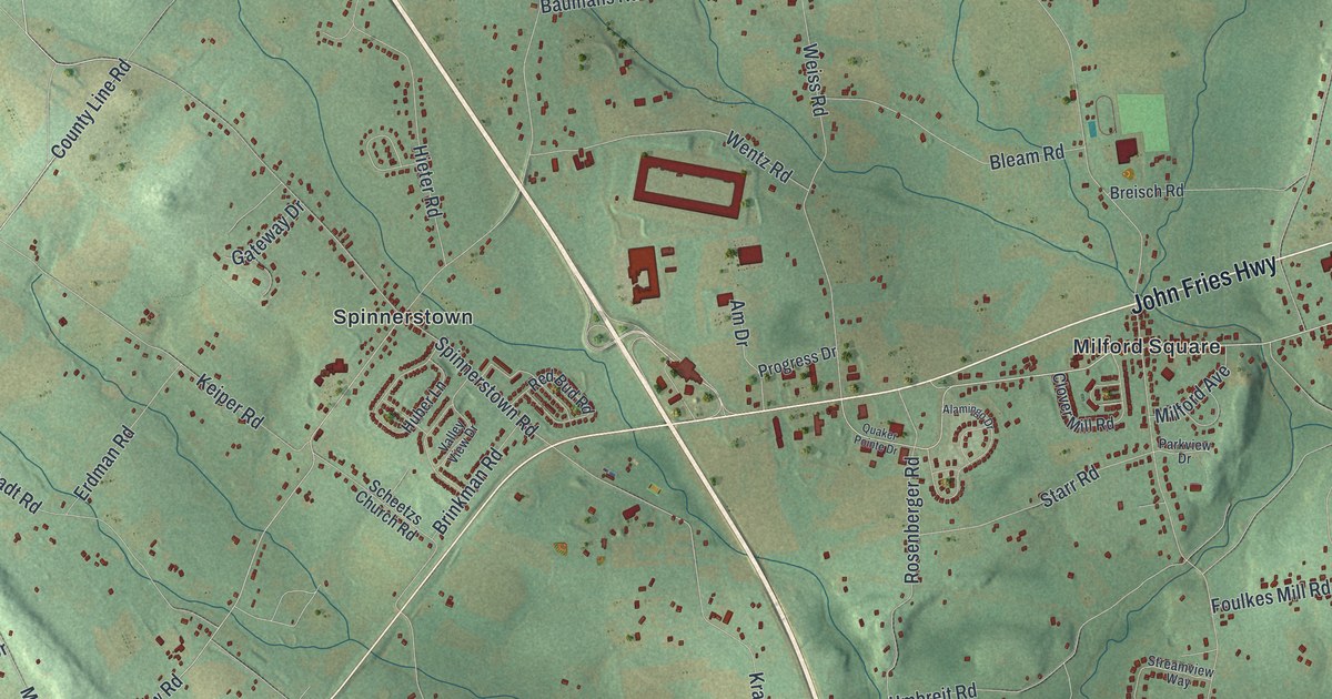 Map of Milford, Bucks County, Pennsylvania in 2026