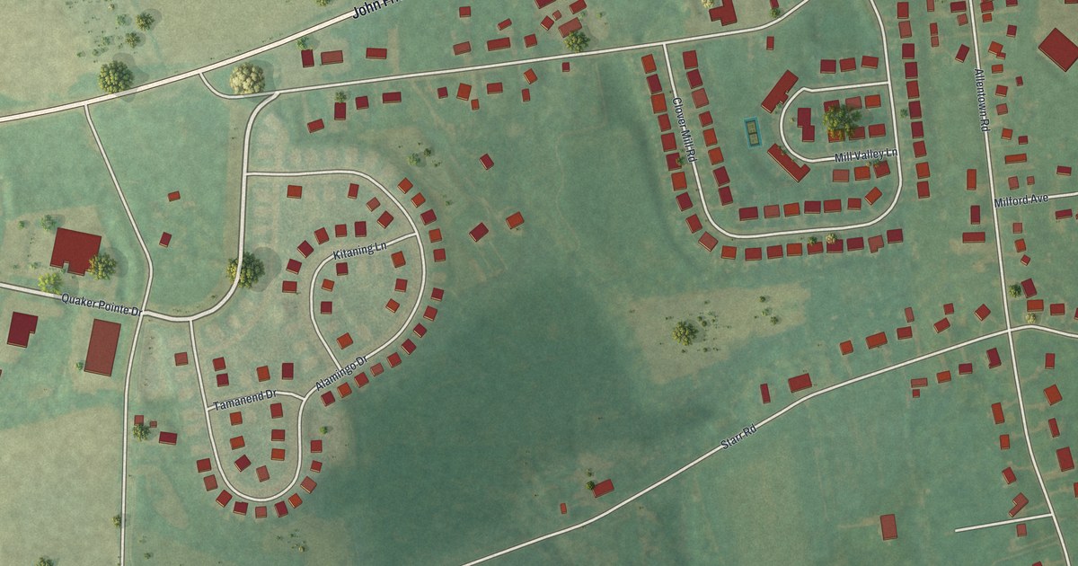Map of Milford Square, Pennsylvania in 2026