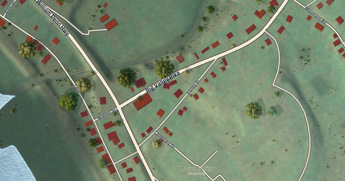 Map of Mill Creek, Huntingdon County, Pennsylvania in 2026