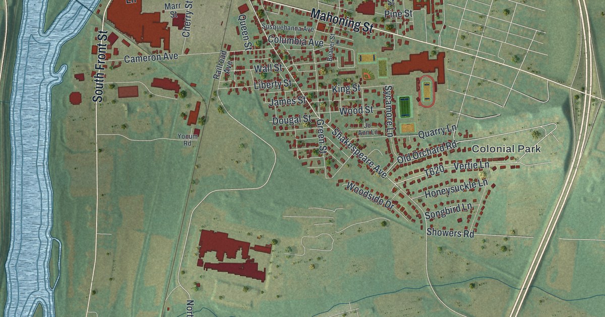 Map of Milton, Pennsylvania in 2026