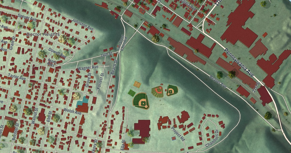 Map of Monaca, Pennsylvania in 2026