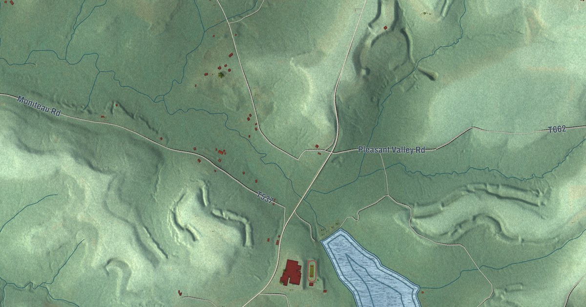 Detailed Map of Moniteau, Pennsylvania