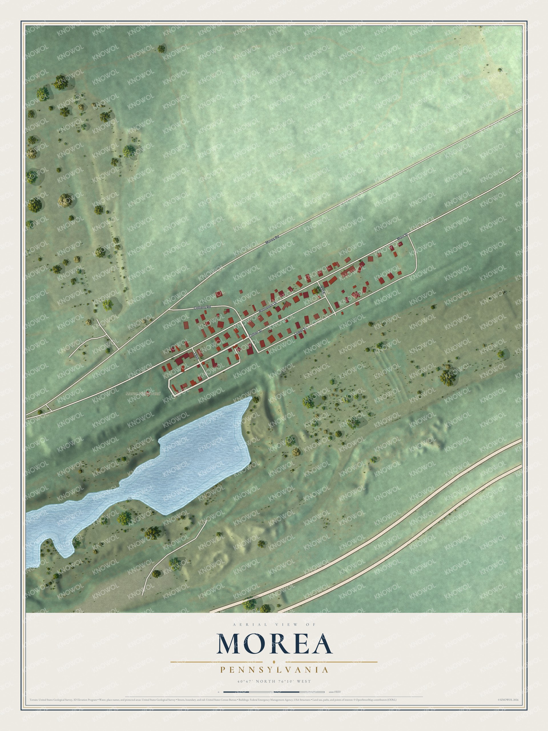 Watermarked full-map preview of Morea, Pennsylvania