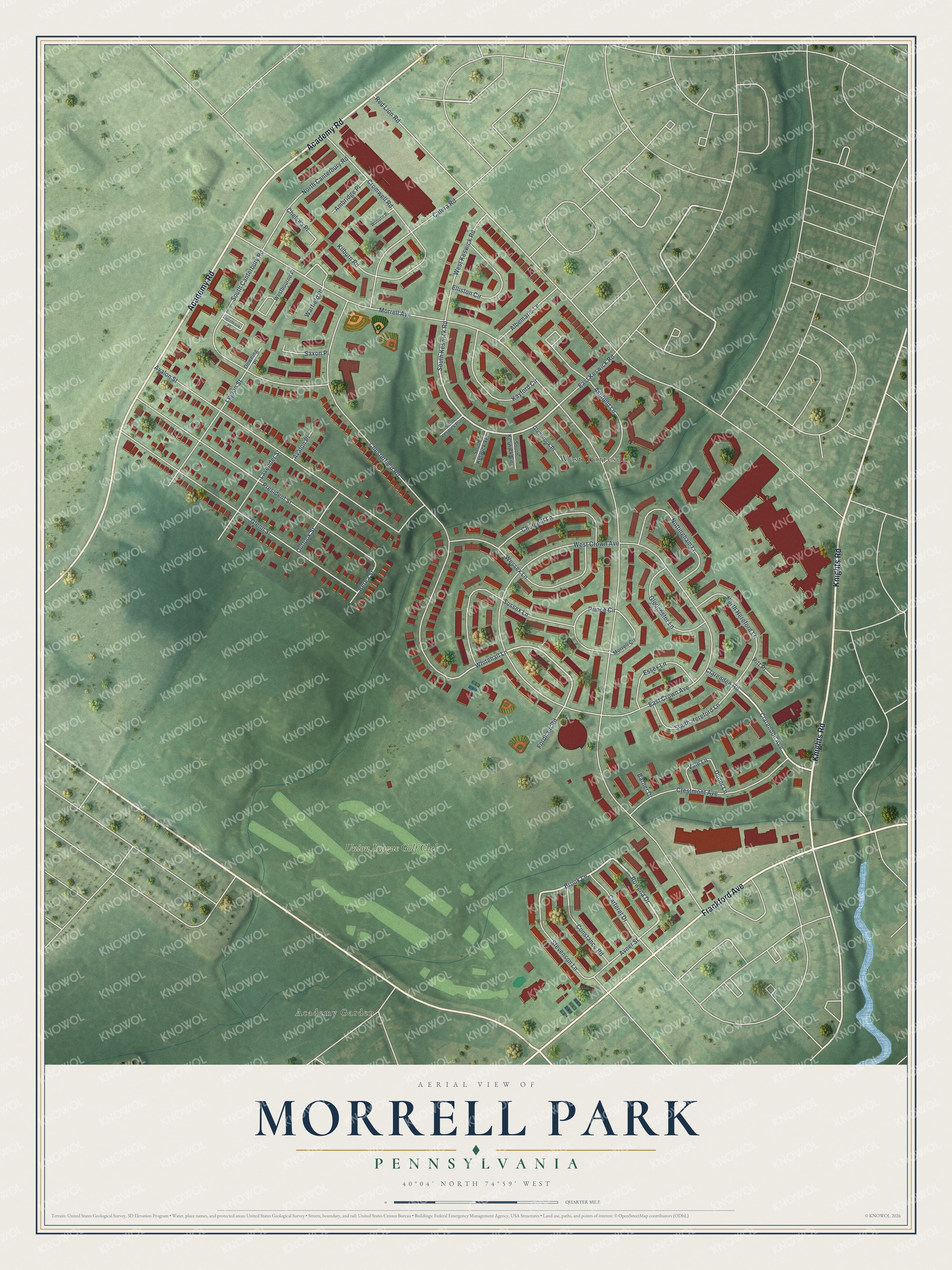 Watermarked full-map preview of Morrell Park, Pennsylvania