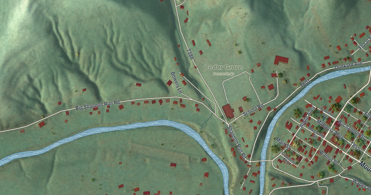 Map of Mount Morris, Pennsylvania in 2026