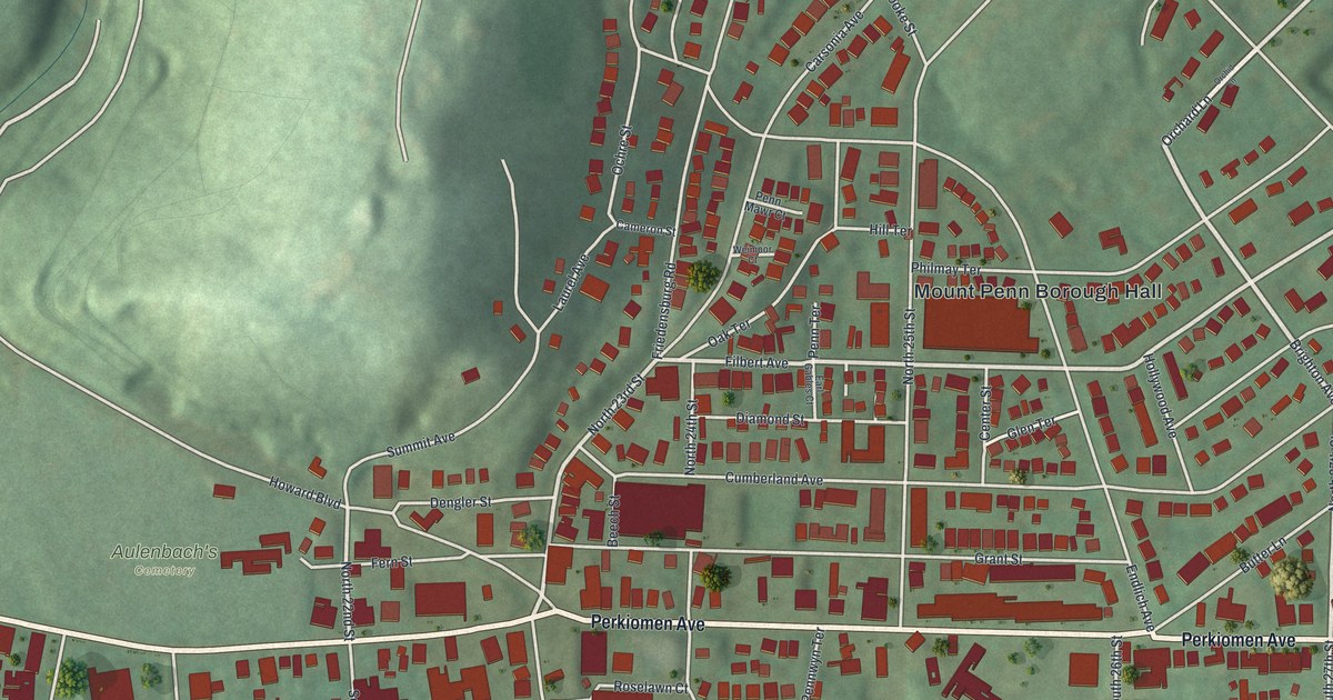 Map of Mount Penn, Pennsylvania in 2026