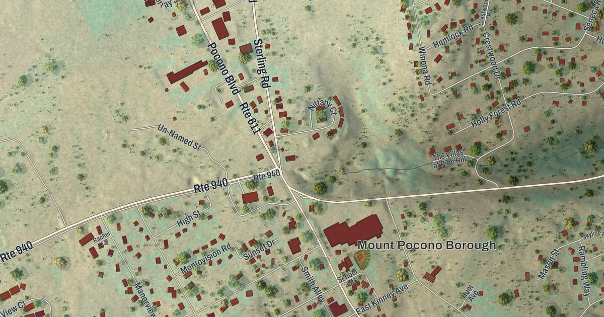Map of Mount Pocono, Pennsylvania in 2026