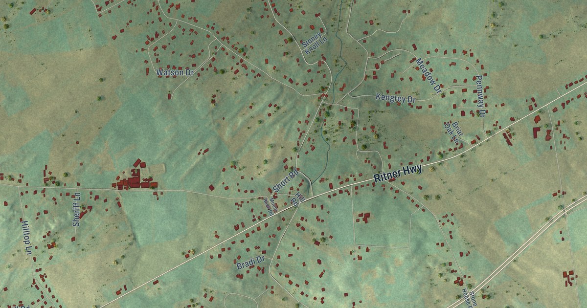 Detailed Map of Mount Rock, Pennsylvania