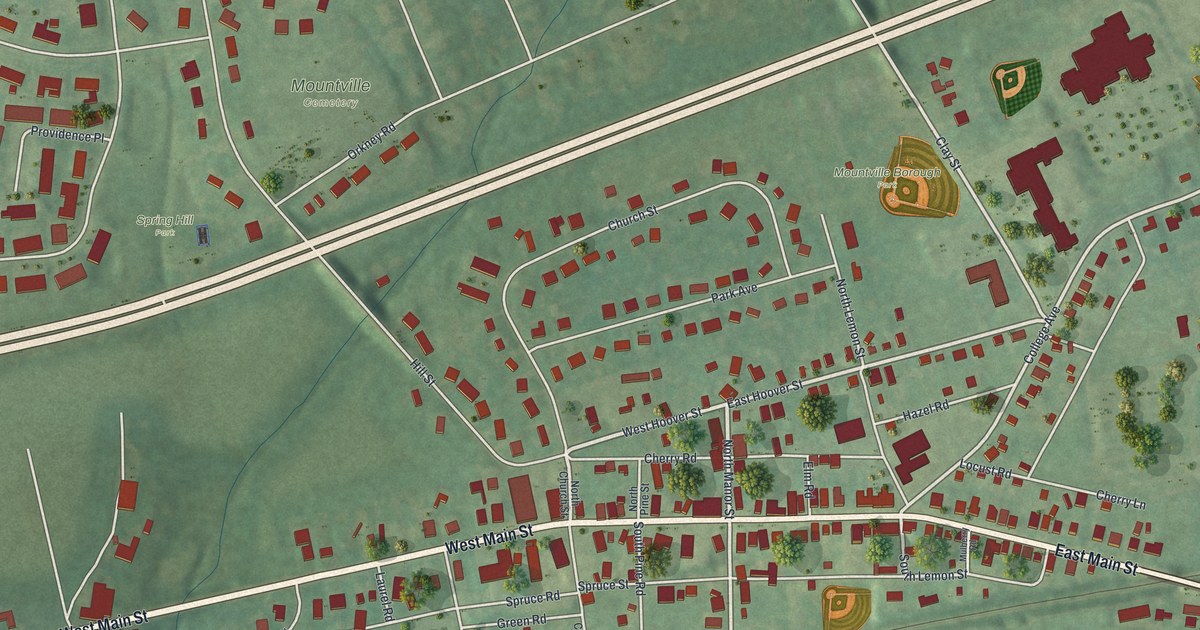 Map of Mountville, Pennsylvania in 2026