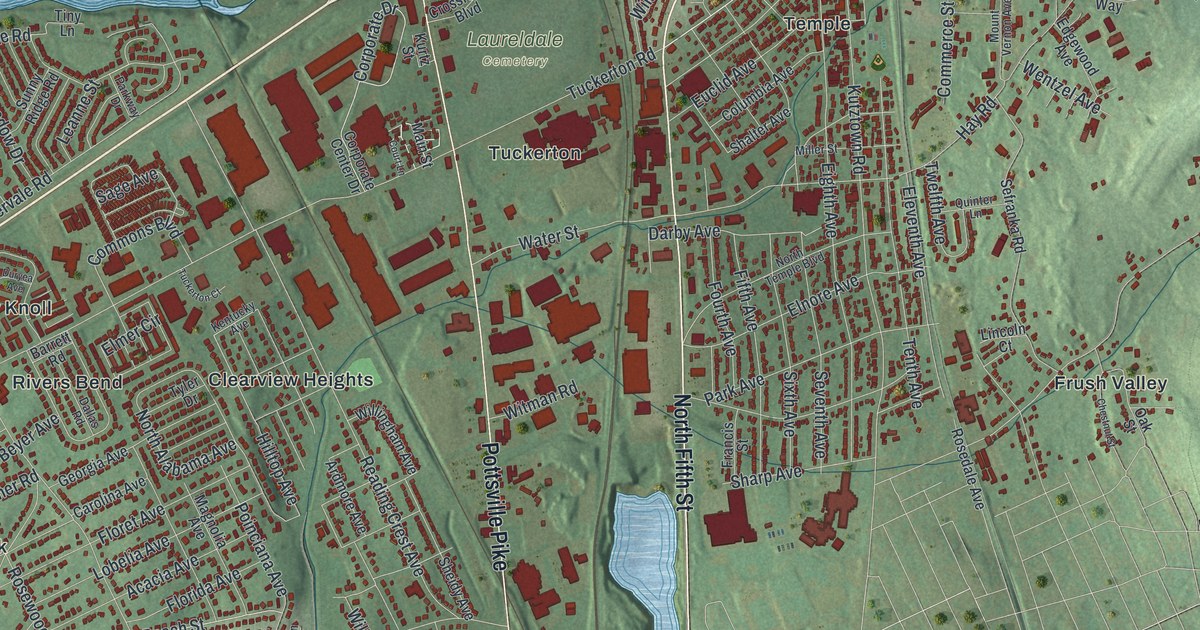 Map of Muhlenberg, Pennsylvania in 2026