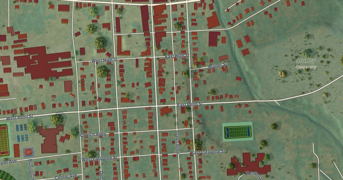 Map of Muncy Borough, Pennsylvania in 2026