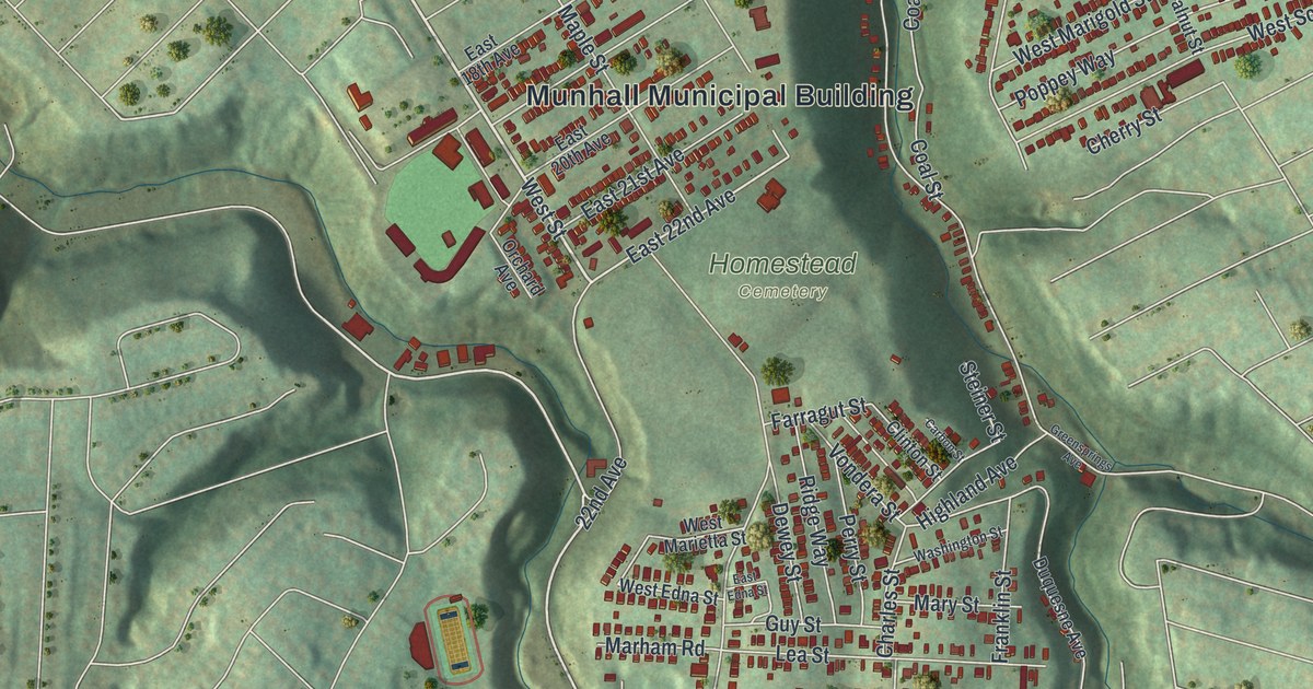 Map of Munhall, Pennsylvania in 2026