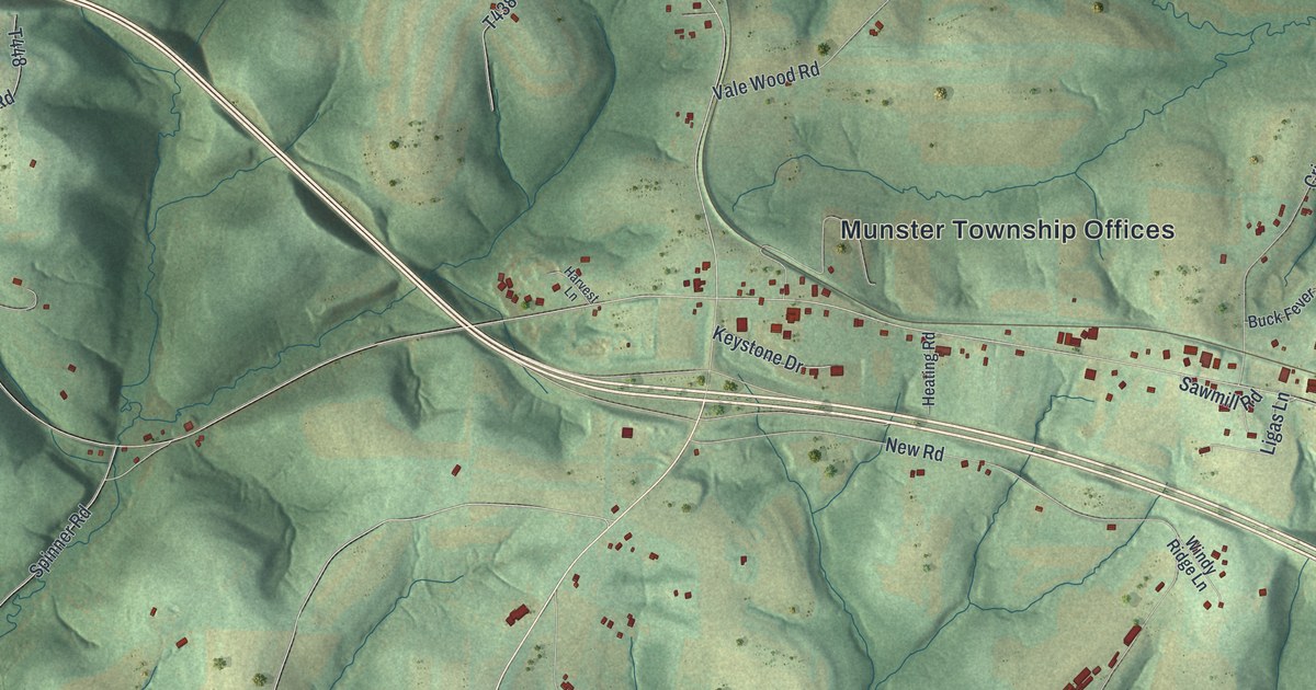 Map of Munster, Pennsylvania in 2026