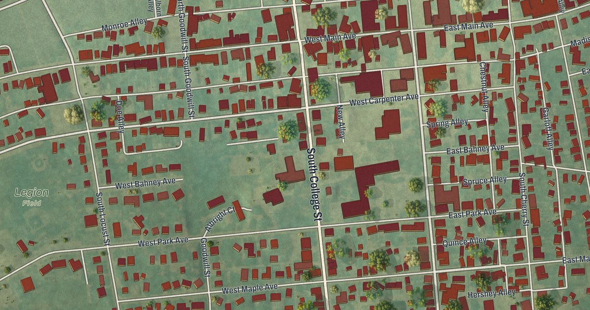 Map of Myerstown, Pennsylvania in 2026