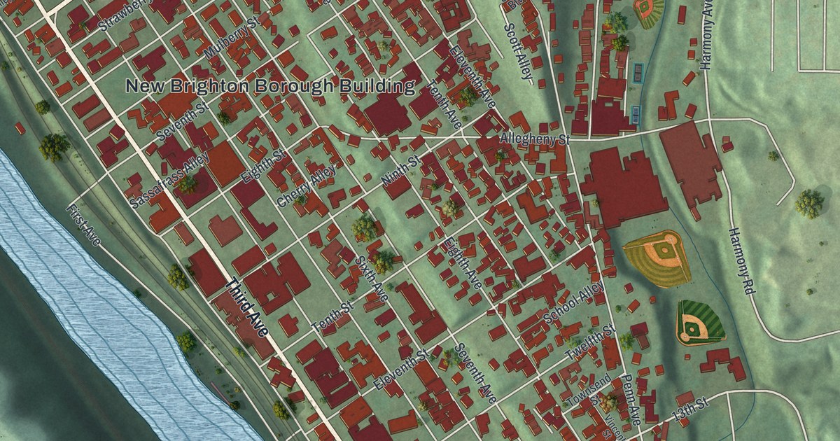 Map of New Brighton, Pennsylvania in 2026