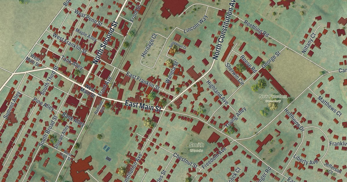 Map of New Freedom, Pennsylvania in 2026