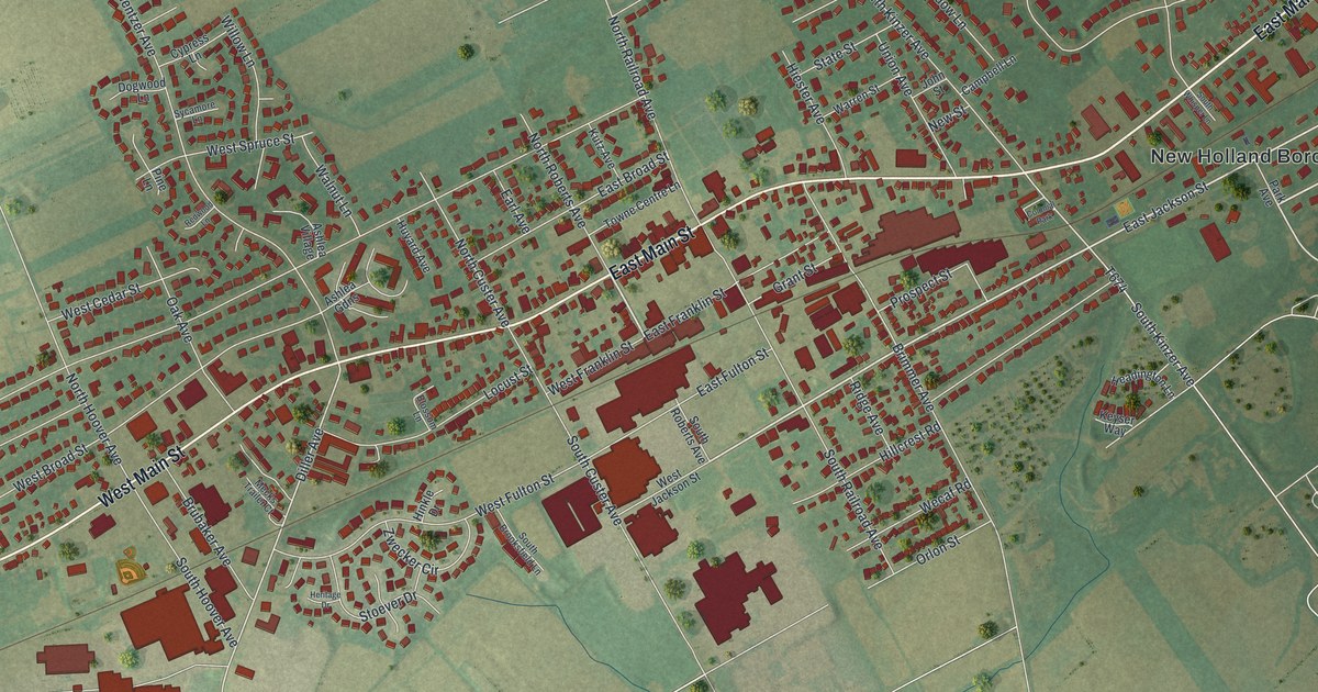 Map of New Holland, Pennsylvania in 2026