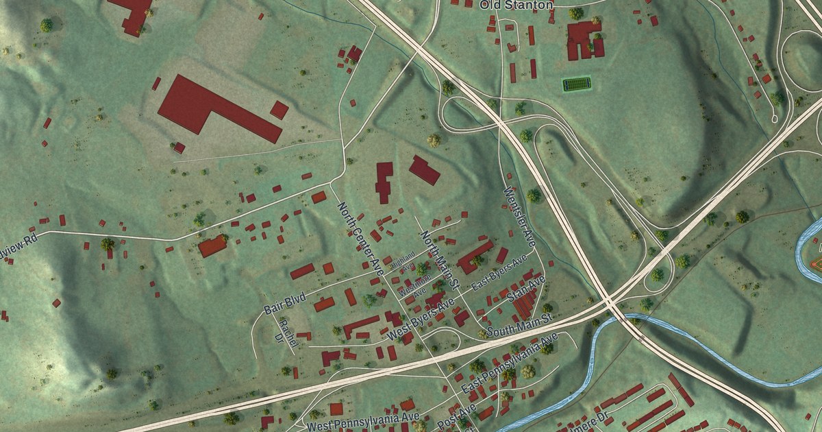 Map of New Stanton, Pennsylvania in 2026