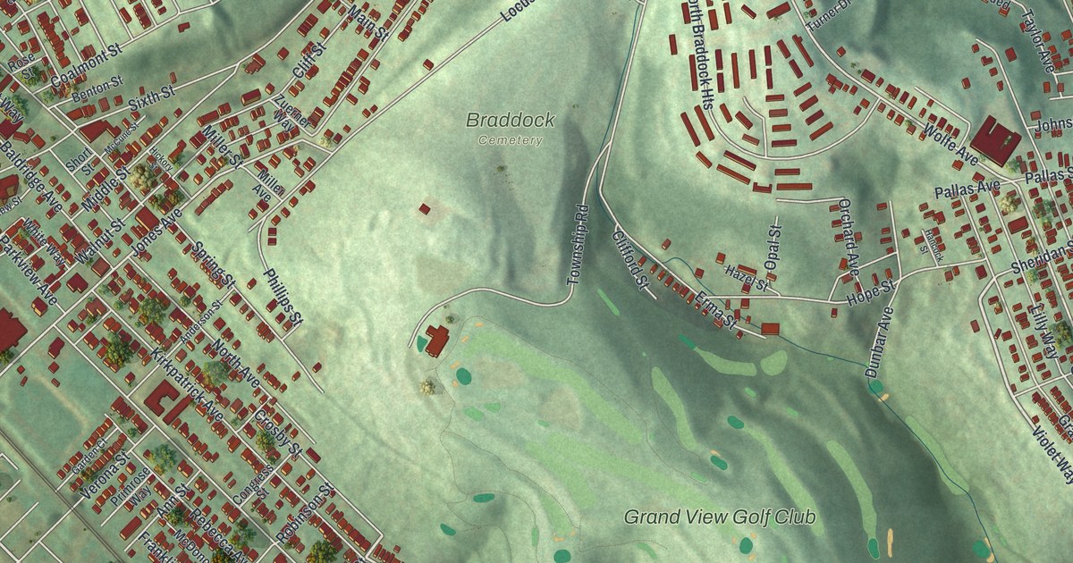 Map of North Braddock, Pennsylvania in 2026