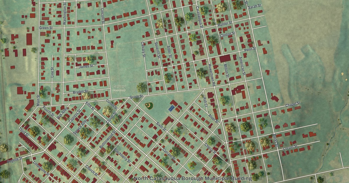 Map of North Catasauqua, Pennsylvania in 2026
