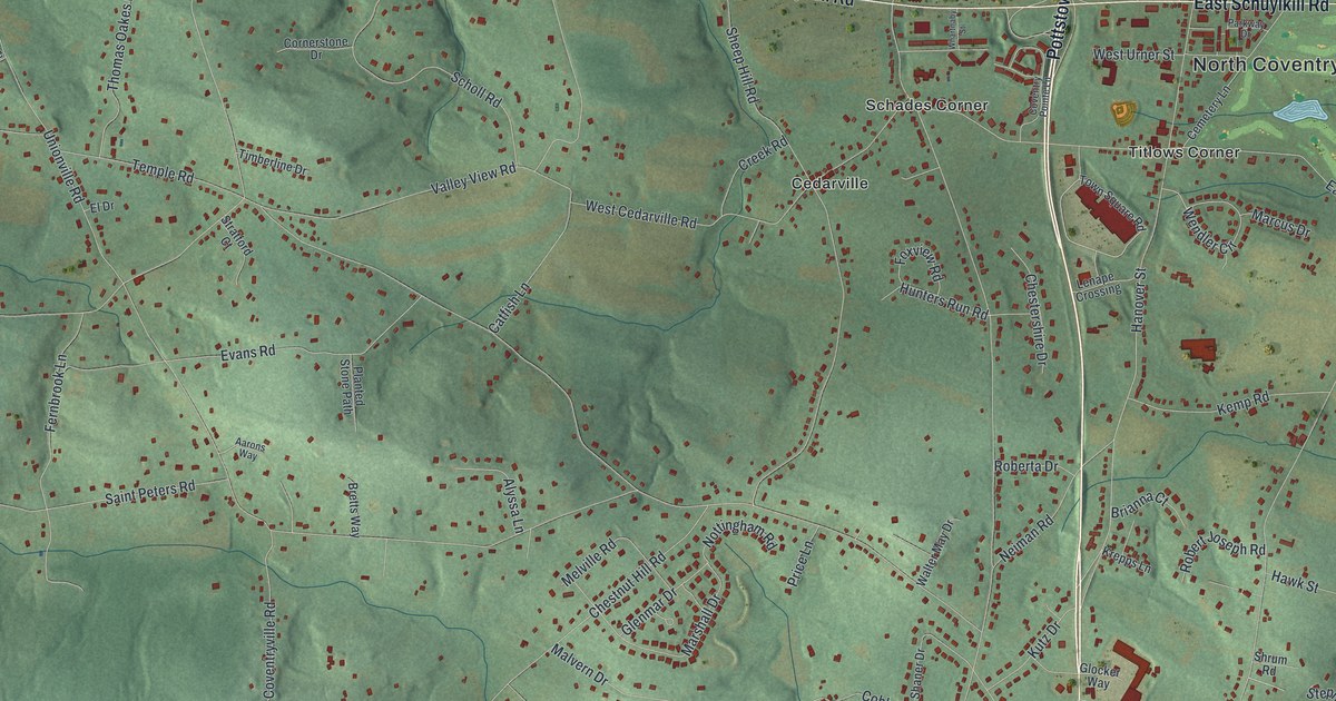 Map of North Coventry, Pennsylvania in 2026