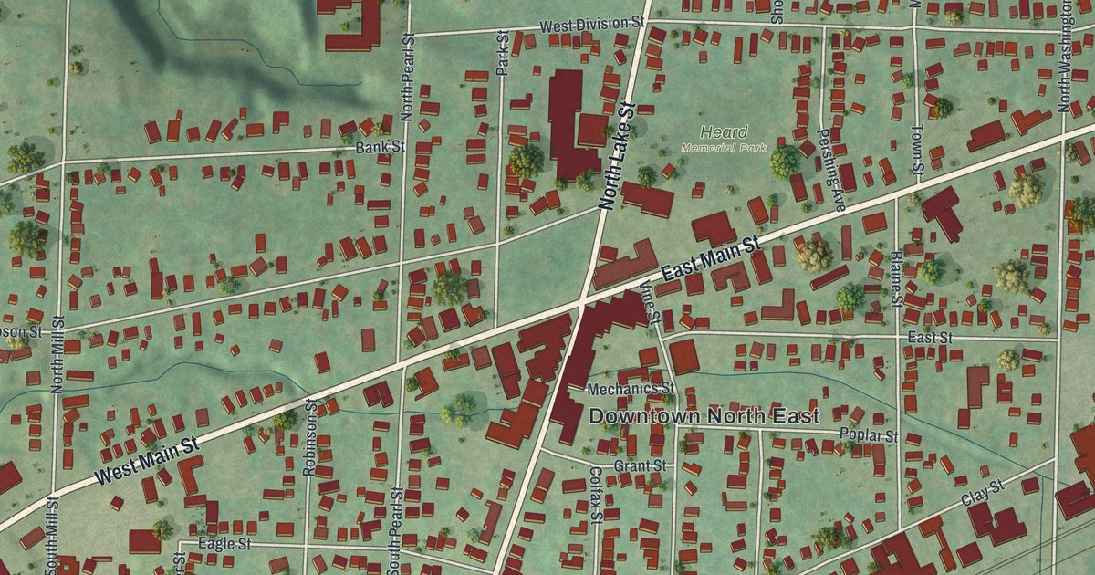 Map of North East Borough, Pennsylvania in 2026