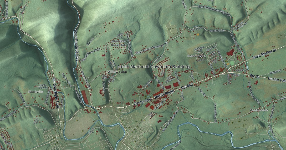 Map of North Manheim, Pennsylvania in 2026